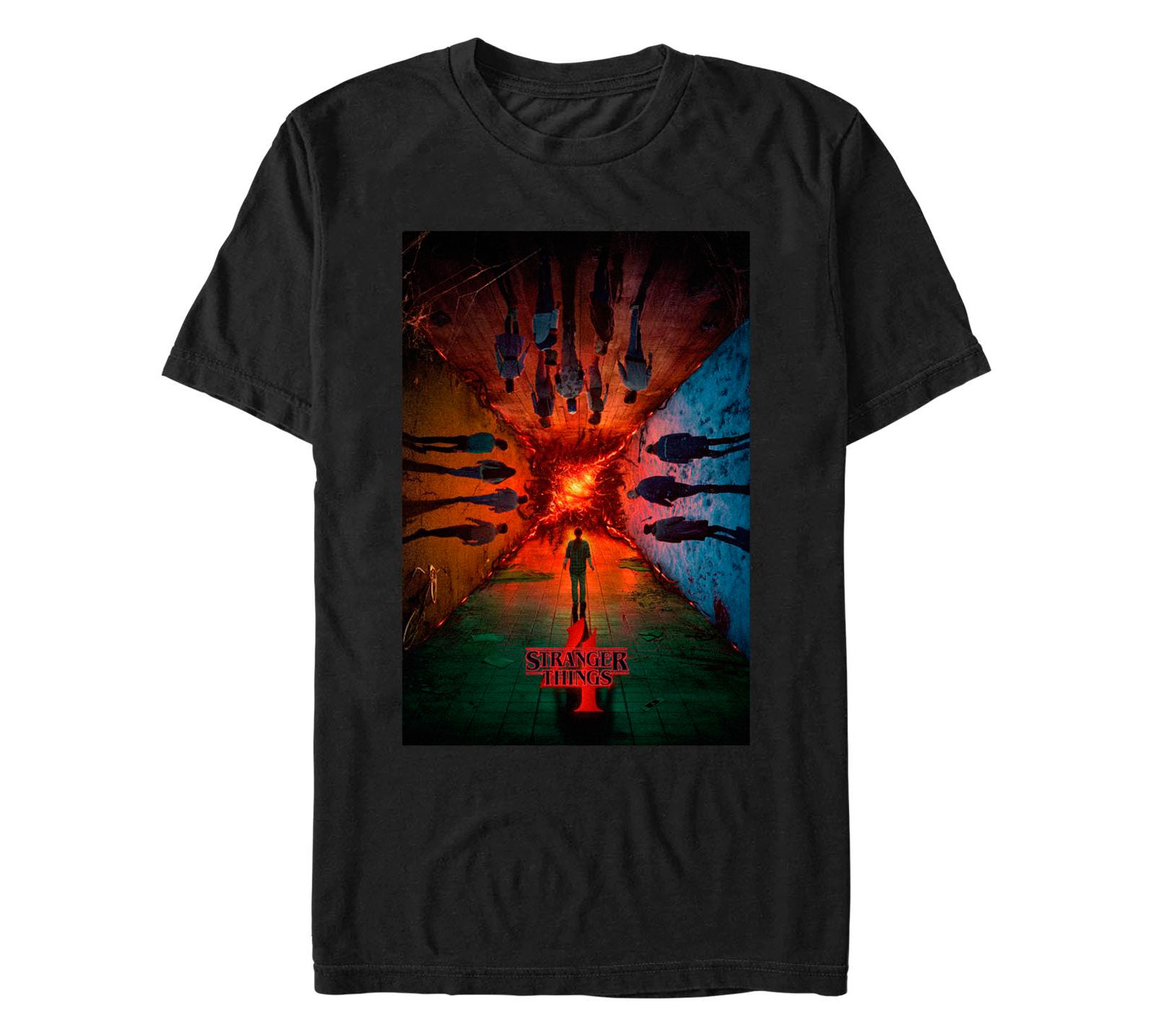 Men's Stranger Things Season 4 Main Poster Short Sleeve T-shirt