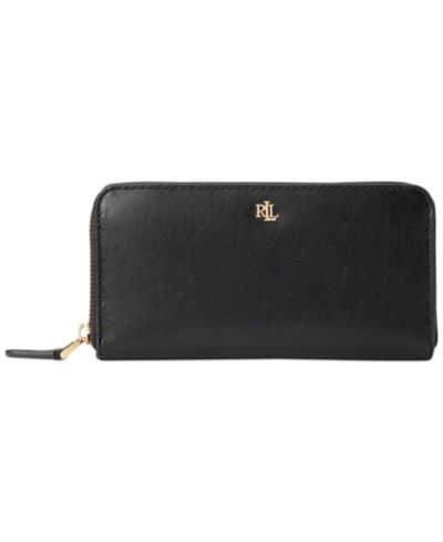 Женский большой кожаный кошелек Lauren Ralph Lauren Full-Grain Leather Large Zip Continental Wallet