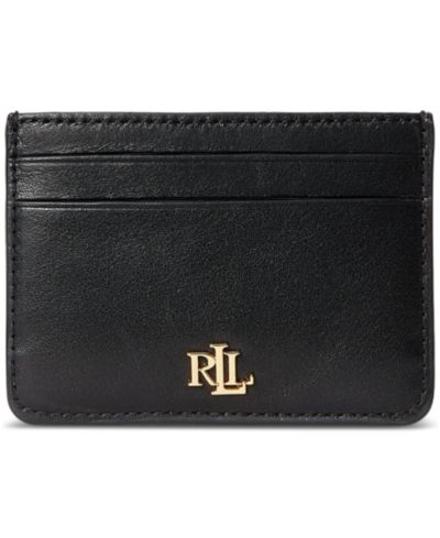 Lauren Ralph Lauren Кошелек для карт из полнозернистой кожи Slim