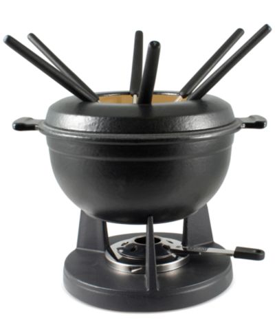 SWISSMAR Lucerne 10-Pc Cast Iron Fondue Set