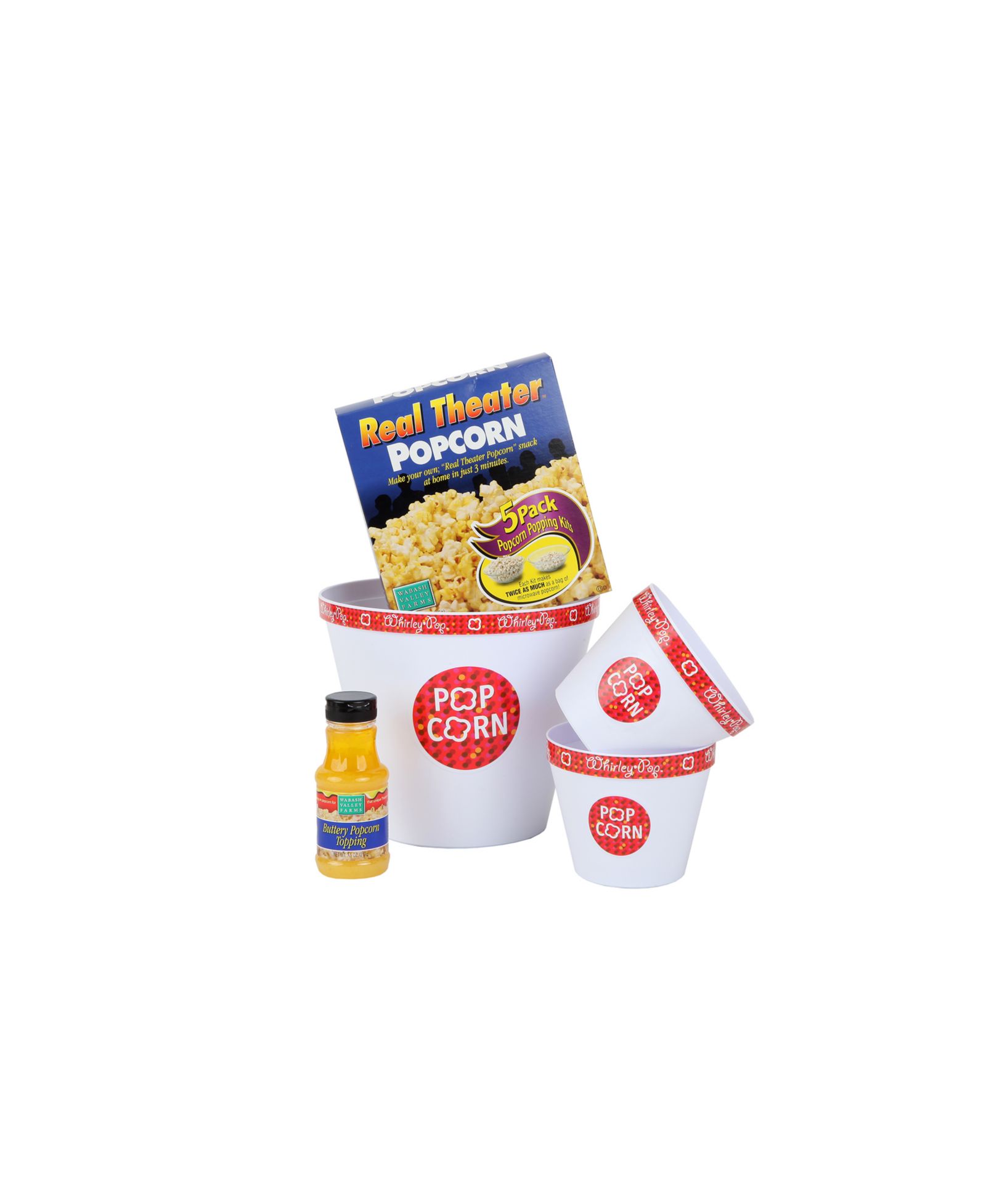 Набор для кинотеатра Wabash Valley Farms Whirley Pop Bowl, 5 шт.