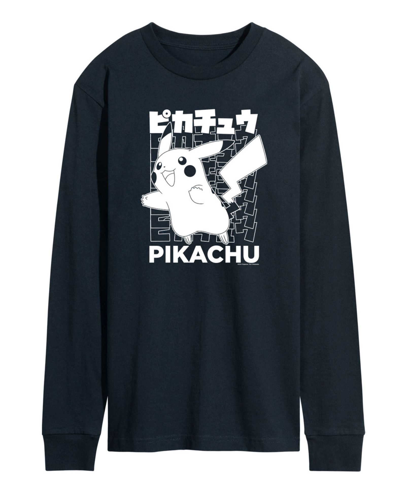 Мужская футболка Pokemon Pikachu с длинным рукавом