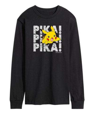 Мужская футболка Pokemon Pika Pika Pika с длинным рукавом