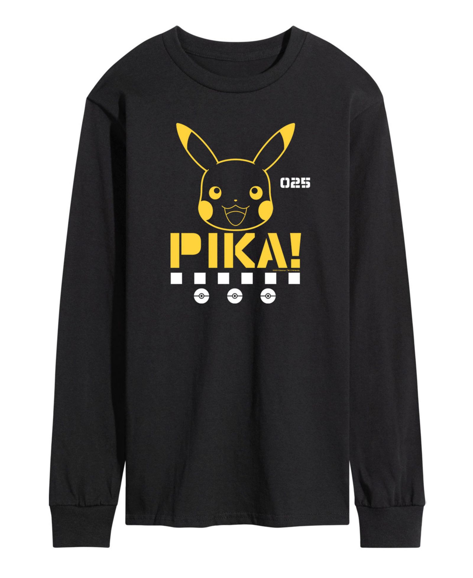 Мужская футболка Pokemon Pika с длинным рукавом