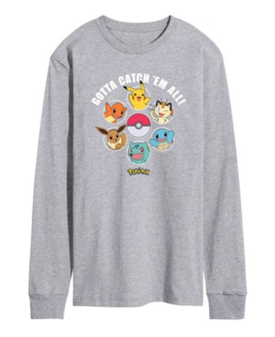 Мужская футболка Pokemon Gotta Catch 'Em Long Sleeve