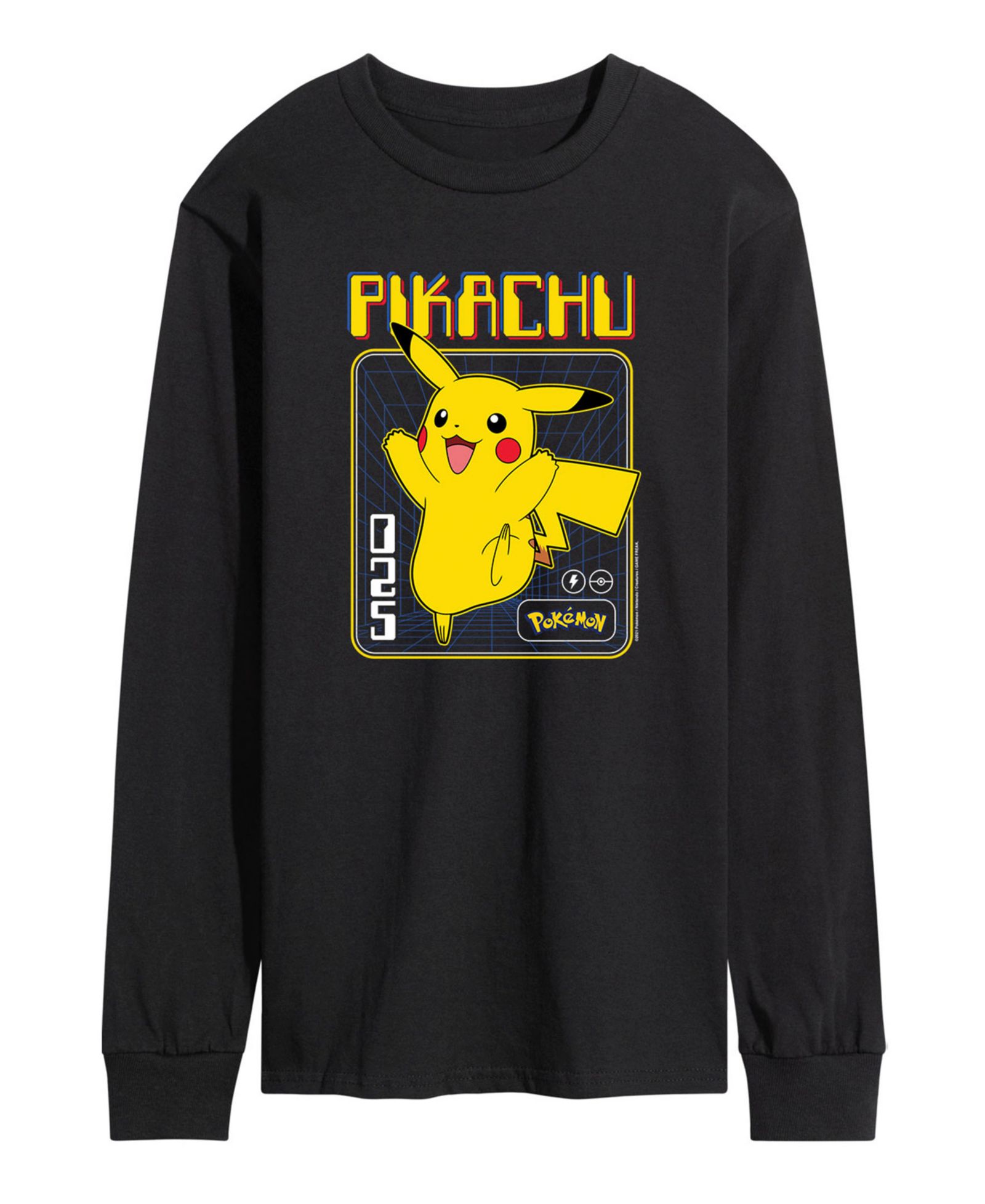 AIRWAVES Мужская футболка Pokemon Pikachu с длинным рукавом