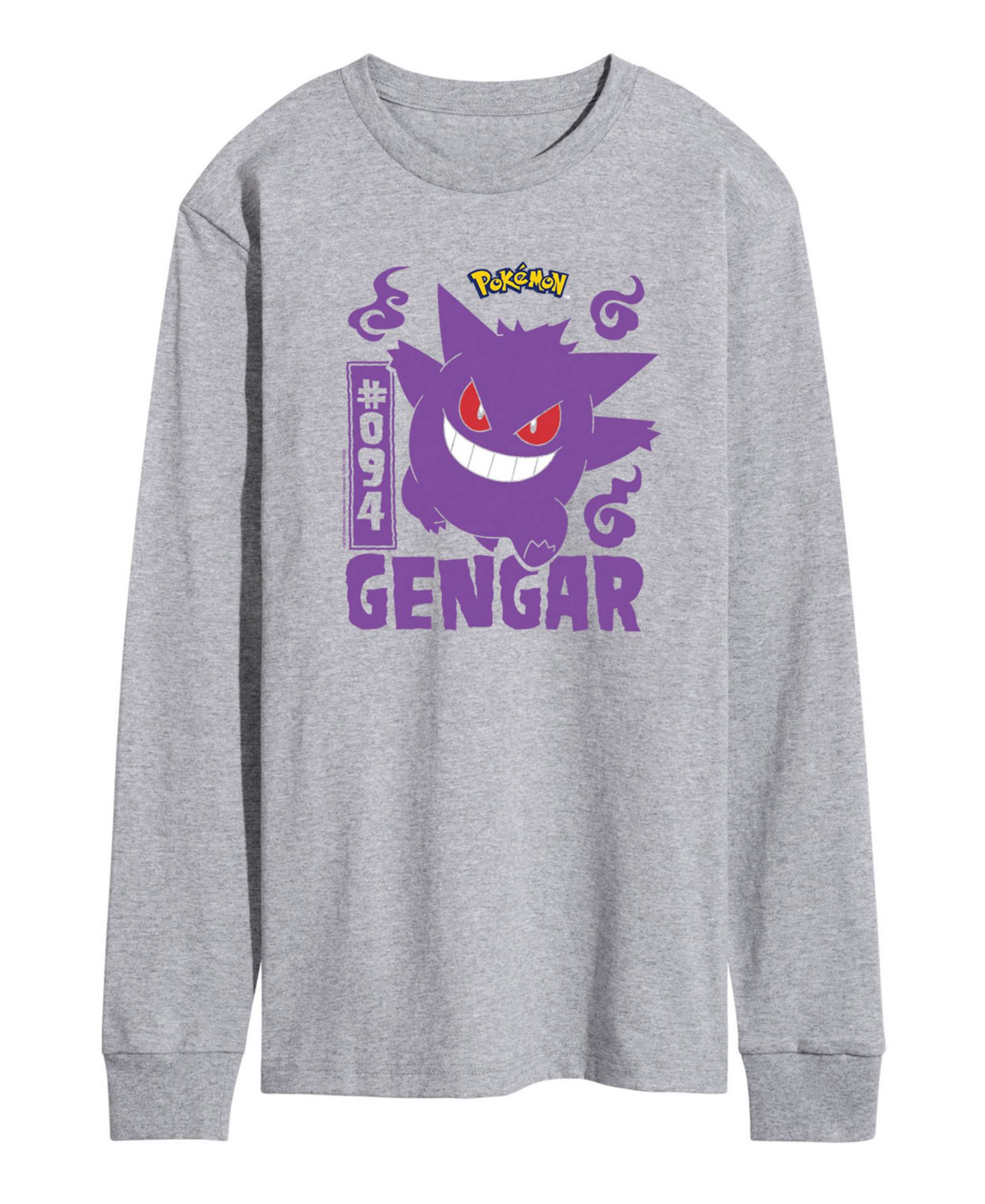 Мужская футболка Pokemon Gengar Long Sleeve