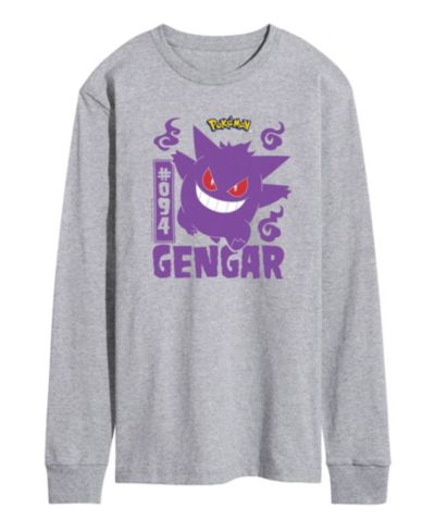 Мужская футболка Pokemon Gengar Long Sleeve