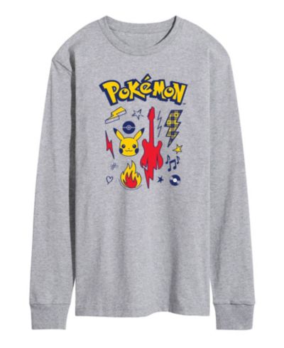 Мужская футболка AIRWAVES Pokemon Punk Symbols Long Sleeve