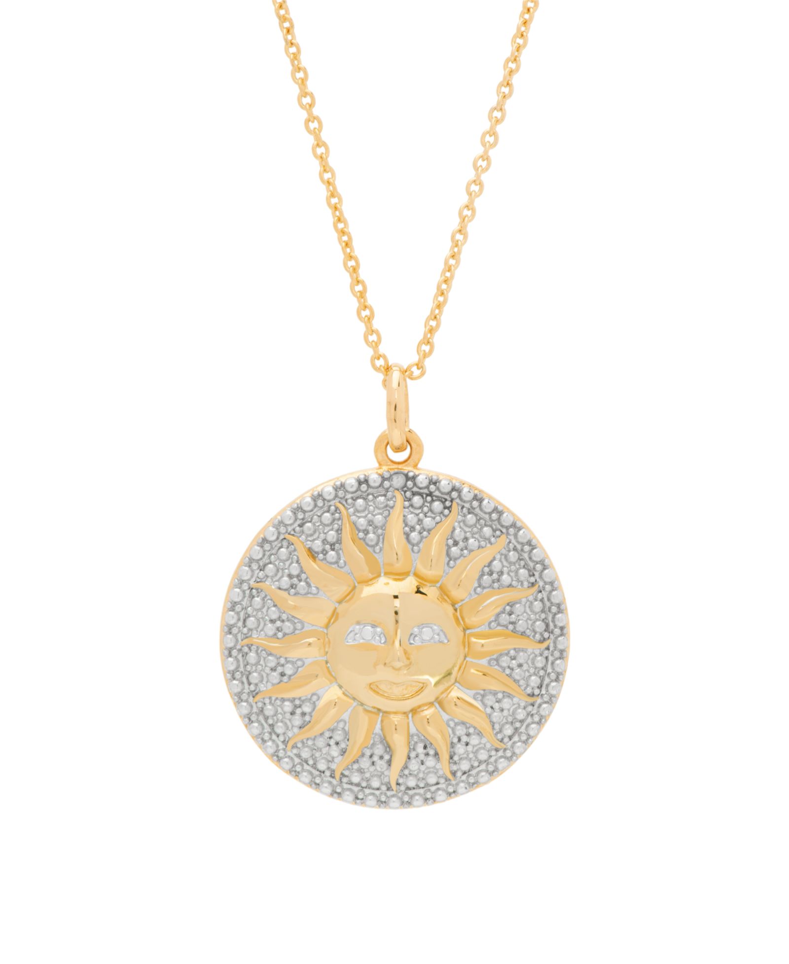 Macy's Women's Diamond Accent Sun Pendant Necklace
