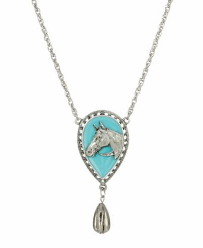 Women's Enamel Horse Head Necklace