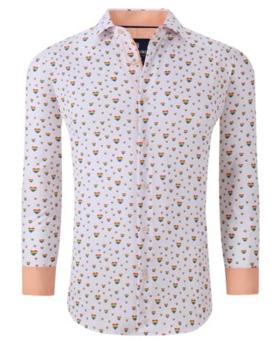 Мужская приталенная рубашка с коротким рукавом Pride Performance Button Down