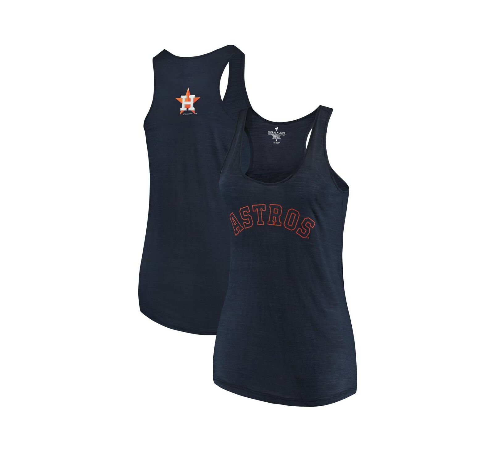 Женский майка на бретелях Soft As A Grape Houston Astros Navy, Plus Size