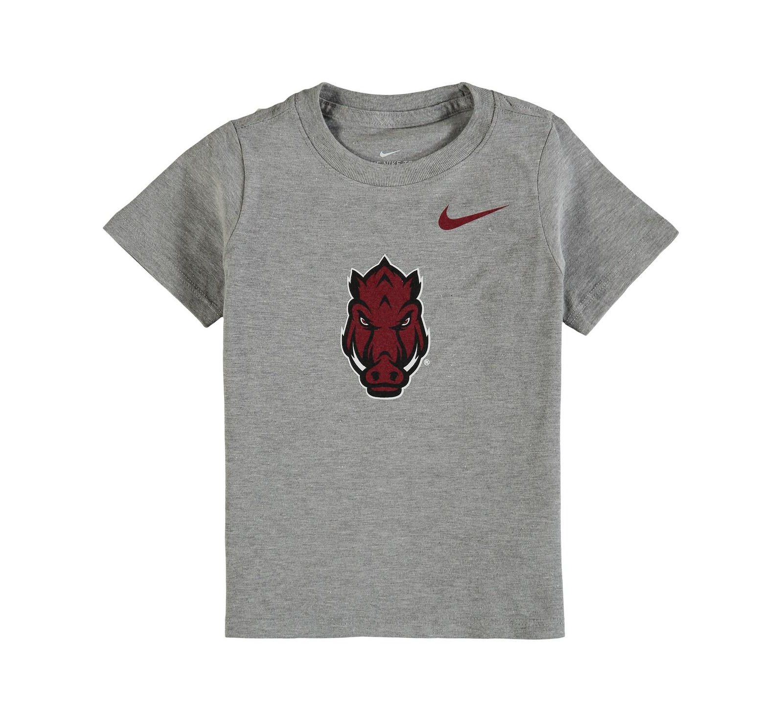 Детская футболка Nike Heathered Gray Arkansas Razorbacks Logo