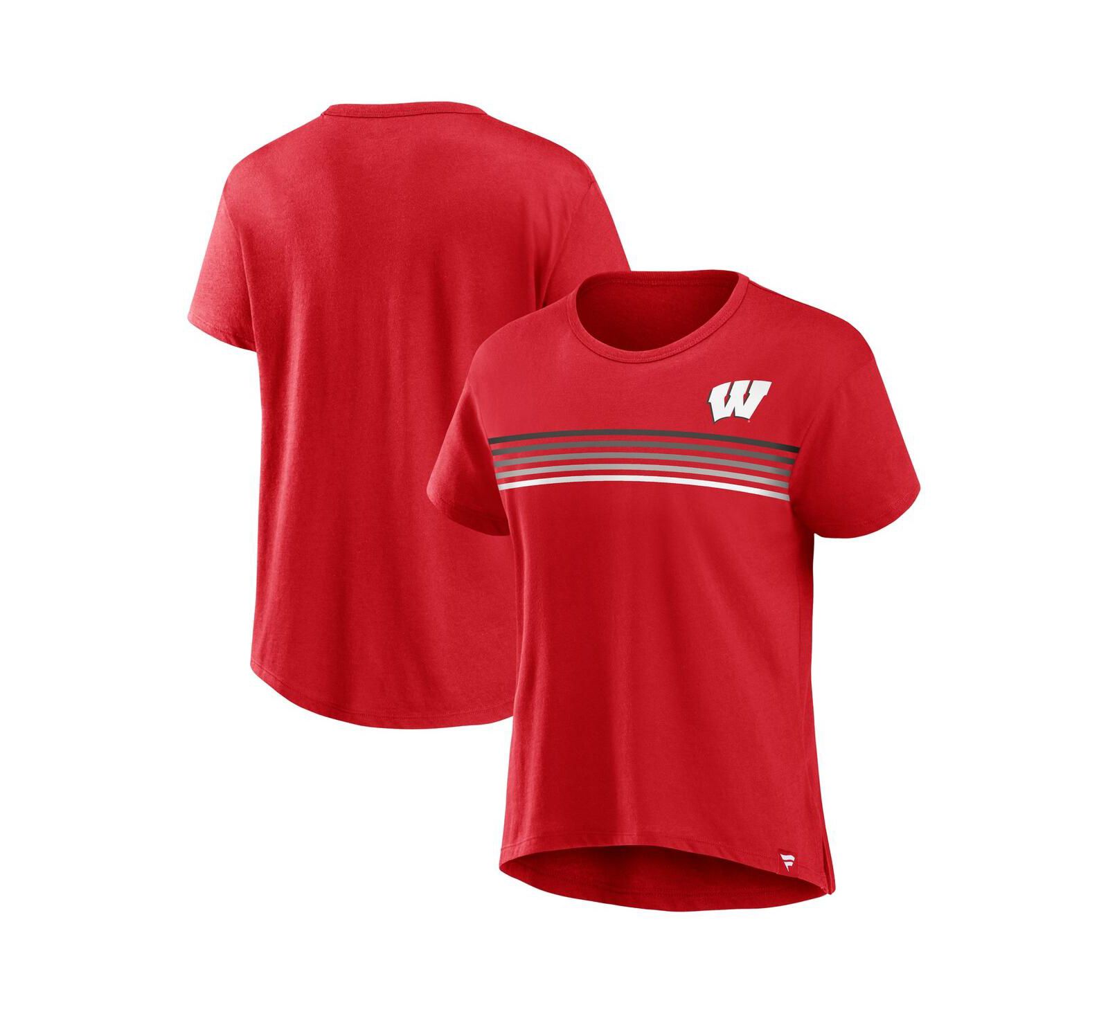 Женская футболка Fanatics Red Wisconsin Badgers Tie Breaker