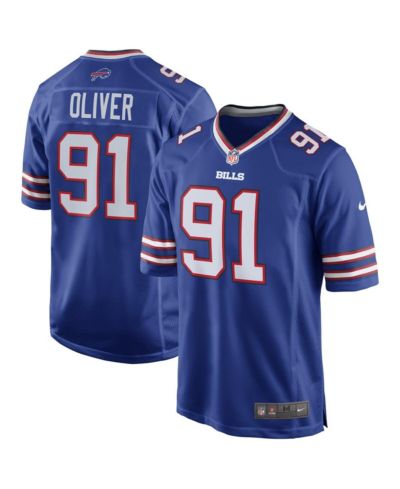 Мужская игровая джерси Nike Ed Oliver Royal Buffalo Bills Team Game Player