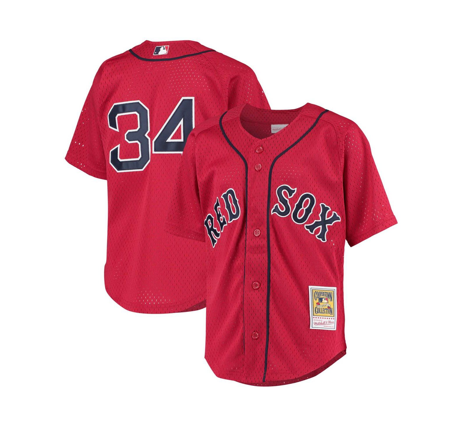 Детская игровая джерси Mitchell & Ness David Ortiz Boston Red Sox Cooperstown Collection, красная