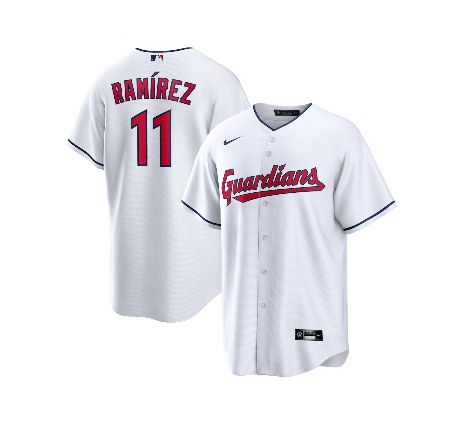 Men's Nike Jose Ramirez White Cleveland Guardians Replica Player Jersey