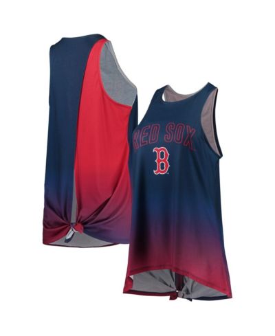 Women's FOCO Navy Boston Red Sox Gradient Tie-Back Racerback Tank Top
