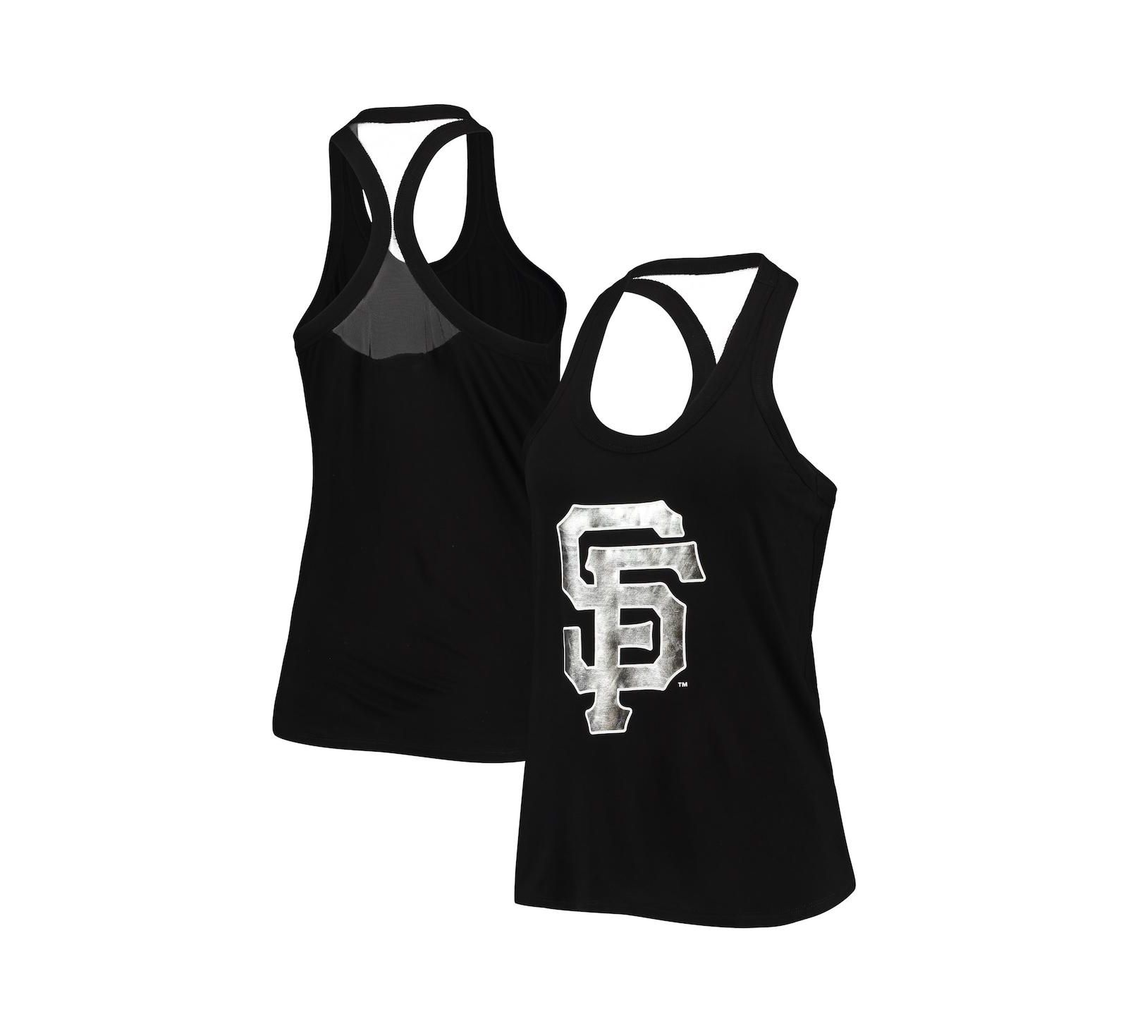 Женский топ-майка Racerback The Wild Collective Black San Francisco Giants Tonal Athleisure