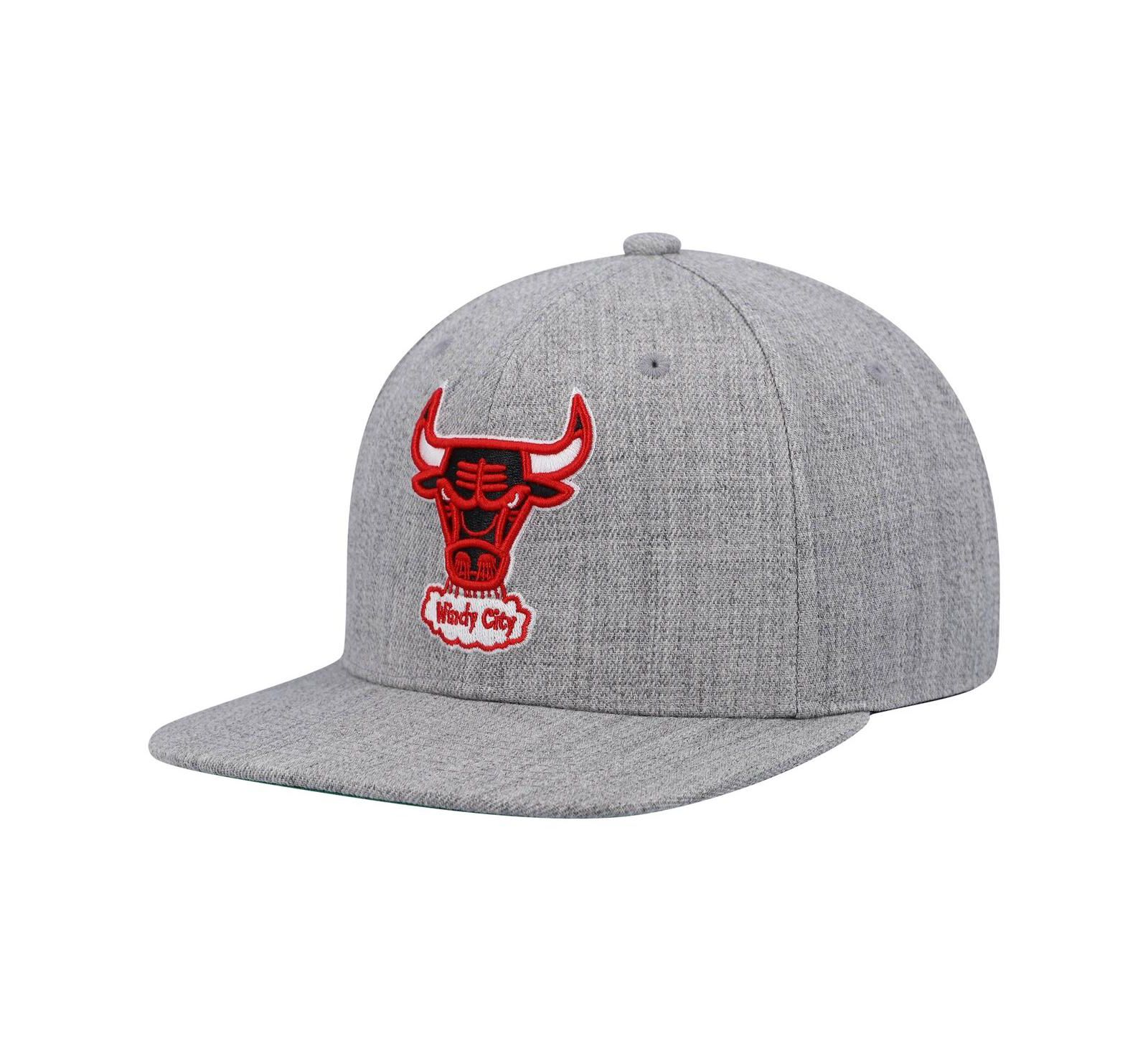 Мужская кепка Mitchell & Ness Chicago Bulls Hardwood Classics Team 2.0 Snapback, серый меланж