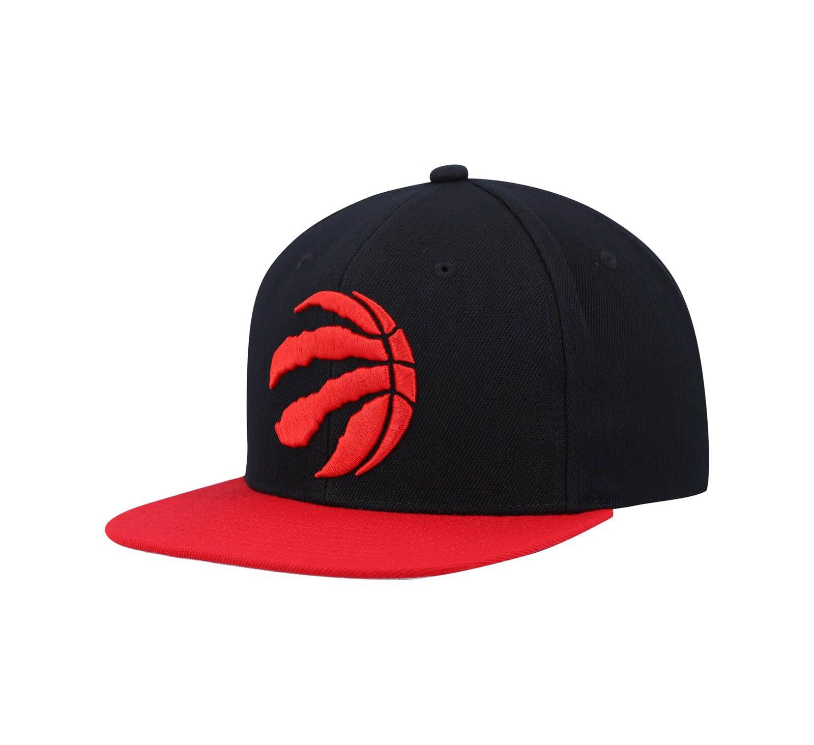 Men's Mitchell & Ness Black, Red Toronto Raptors Team Two-Tone 2.0 Snapback Hat