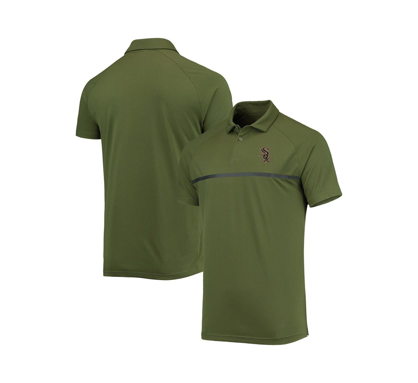 Men's LevelWear Olive Chicago White Sox Delta Sector Raglan Polo Shirt