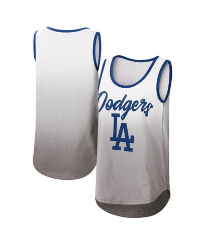 Women's G-III 4Her by Carl Banks White Los Angeles Dodgers Logo Opening Day Tank Top