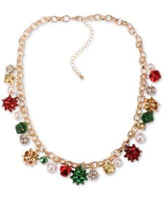 Holiday Lane массивное золотистое ожерелье-гирлянда, 18" + 3" удлинитель