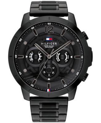 Мужские наручные часы Tommy Hilfiger из черной стали, 50mm