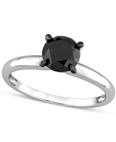Black Diamond Помолвочное кольцо Solitaire (1-1/2 ct. t.w.) в 14k белом или желтом золоте