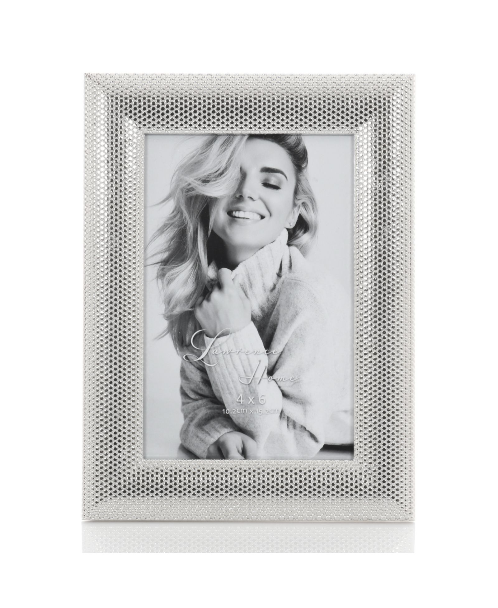 Lawrence Frames Металлическая рамка для фотографий с узором Pindot, 4" x 6"