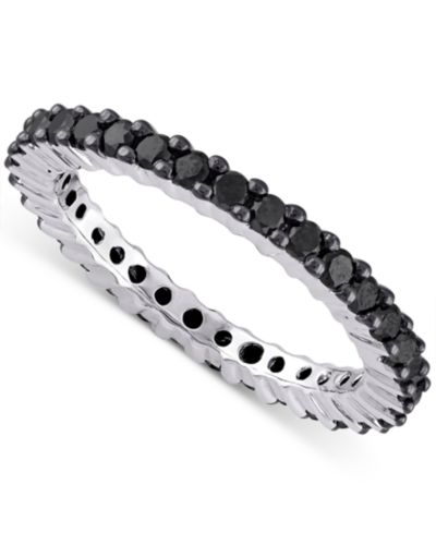 Black Diamond Eternity Band (1 ct. t.w.) в 10k White Gold
