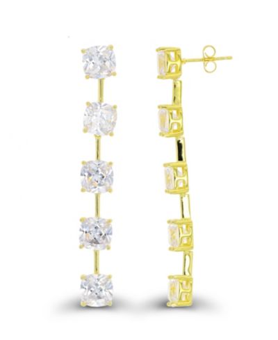 Серьги-подвески из стерлингового серебра с напылением 14K золота