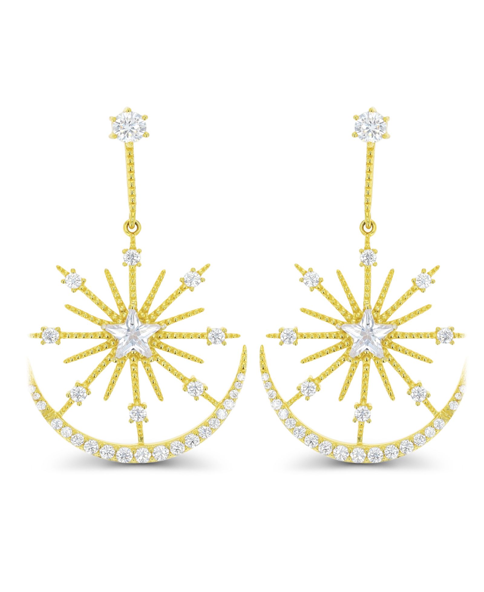 Dangling Earring in 14K Gold Plated or Sterling Silver
