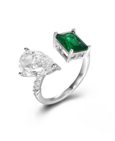 Кольцо с Cubic Zirconia в Sterling Silver Pear Fashion