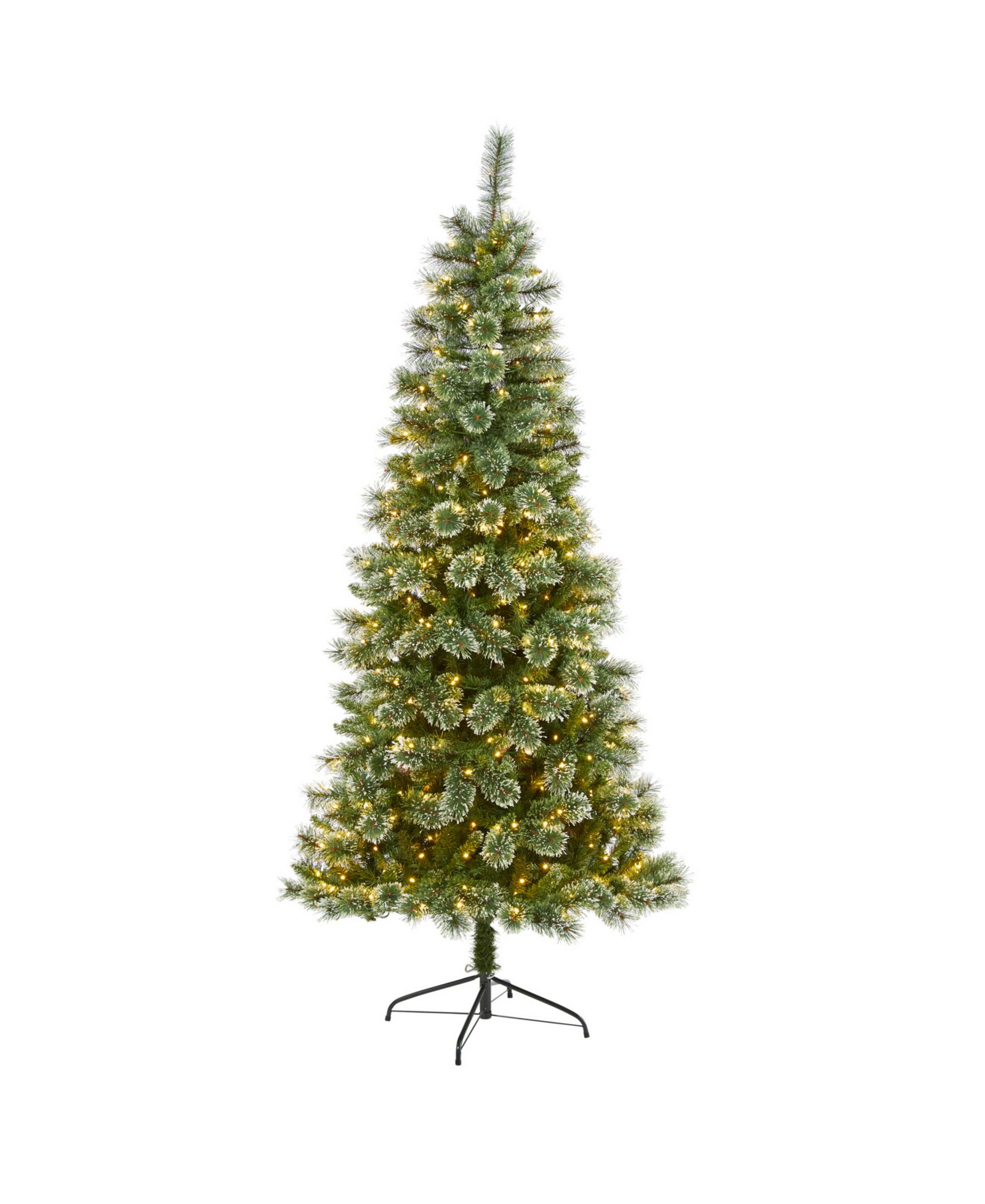Искусственная рождественская елка Wisconsin Slim Snow Tip Pine with Lights, 84"