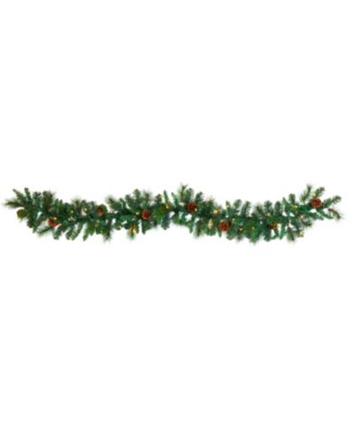 Nearly Natural искусственная гирлянда из сосны с огнями, 72"