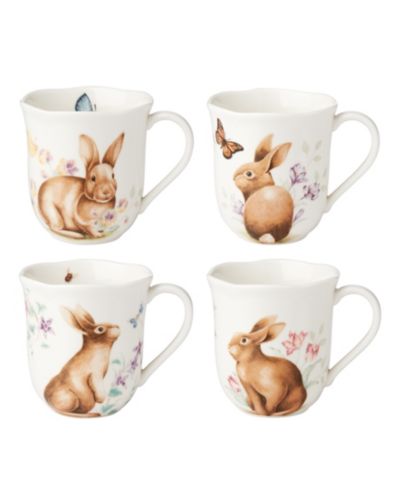 Lenox Набор кружек Butterfly Meadow Bunny, 4 шт