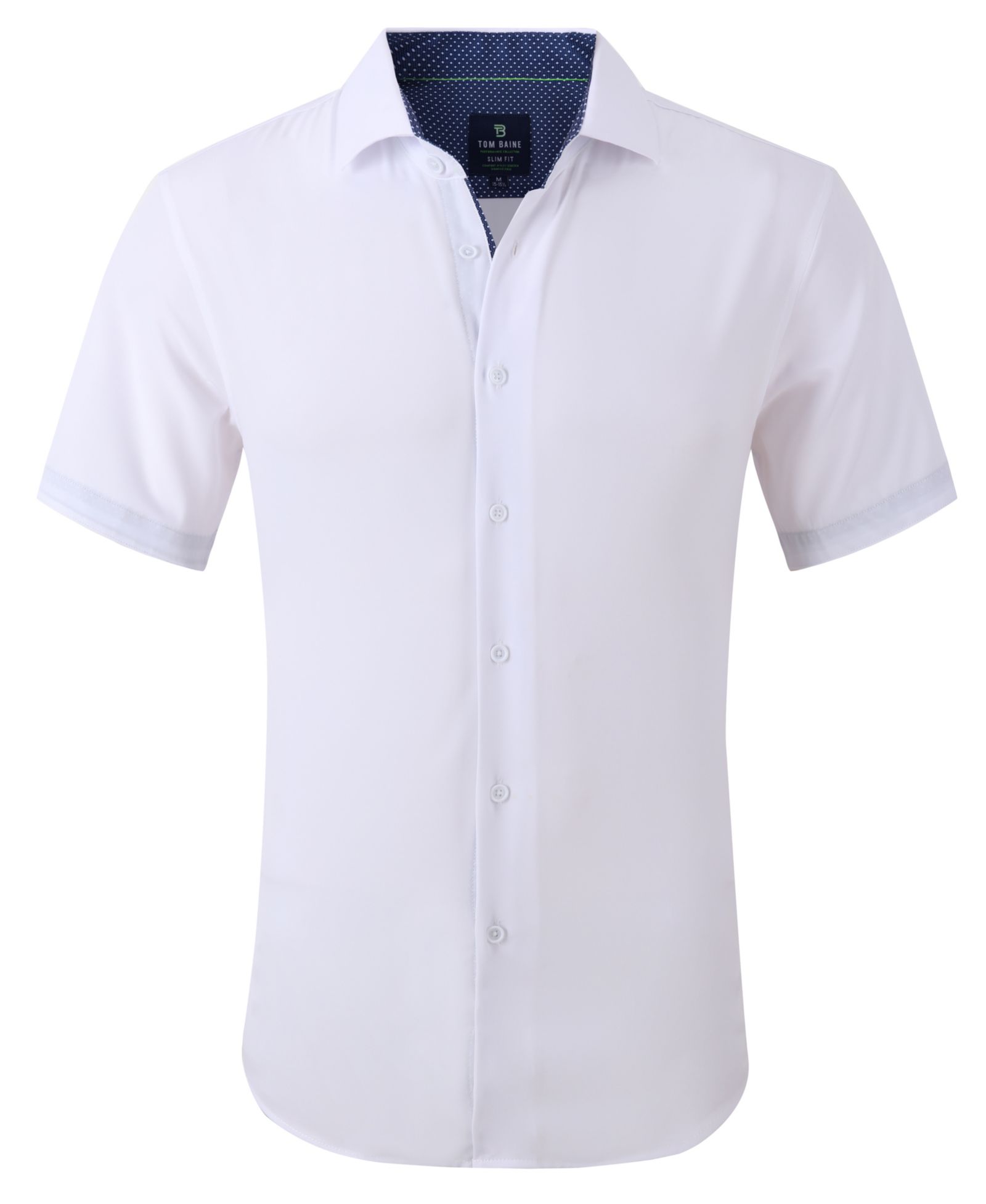 Мужская рубашка Tom Baine Slim Fit Short Sleeve Performance Button Down