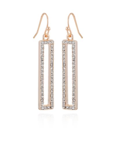 T Tahari Pave прямоугольные линейные серьги