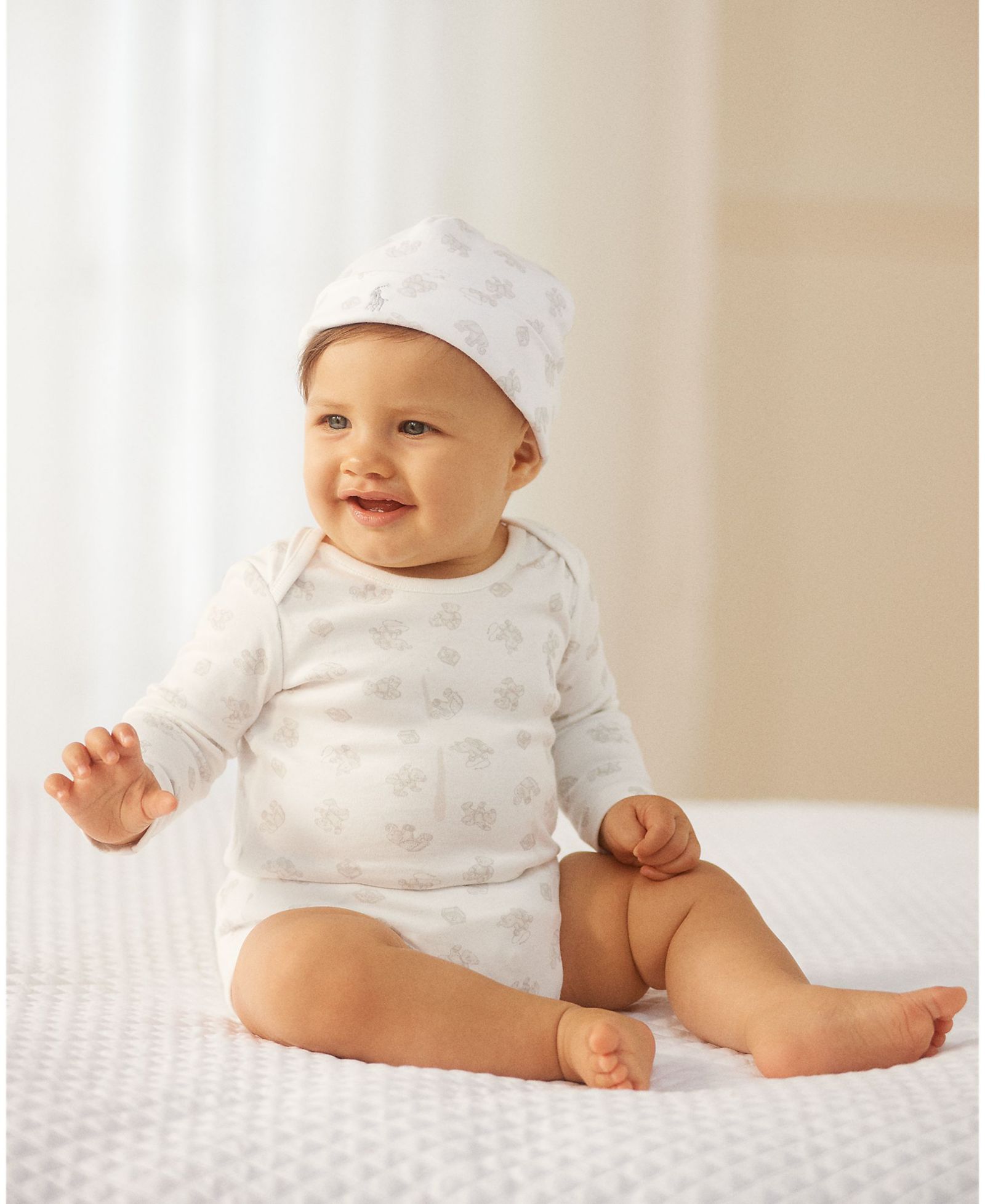 Детский боди Polo Ralph Lauren Bear-Print Organic Cotton
