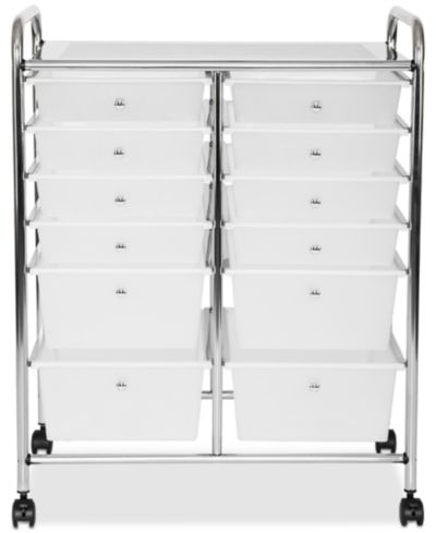 Seville Classics 12-Drawer Rolling Organizer Cart