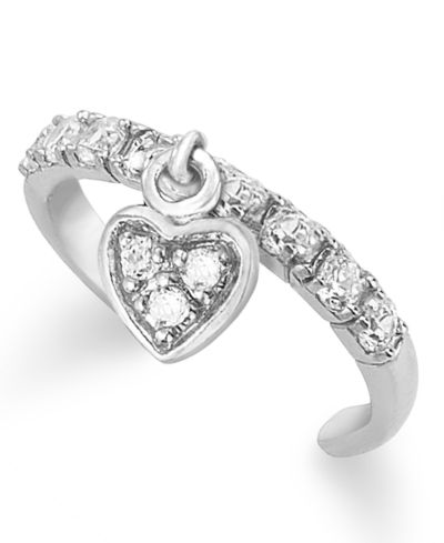Кольцо на палец Giani Bernini Cubic Zirconia Heart Dangle Toe Ring