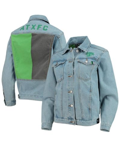 Женская джинсовая куртка The Wild Collective Blue Austin FC Print Button-Up