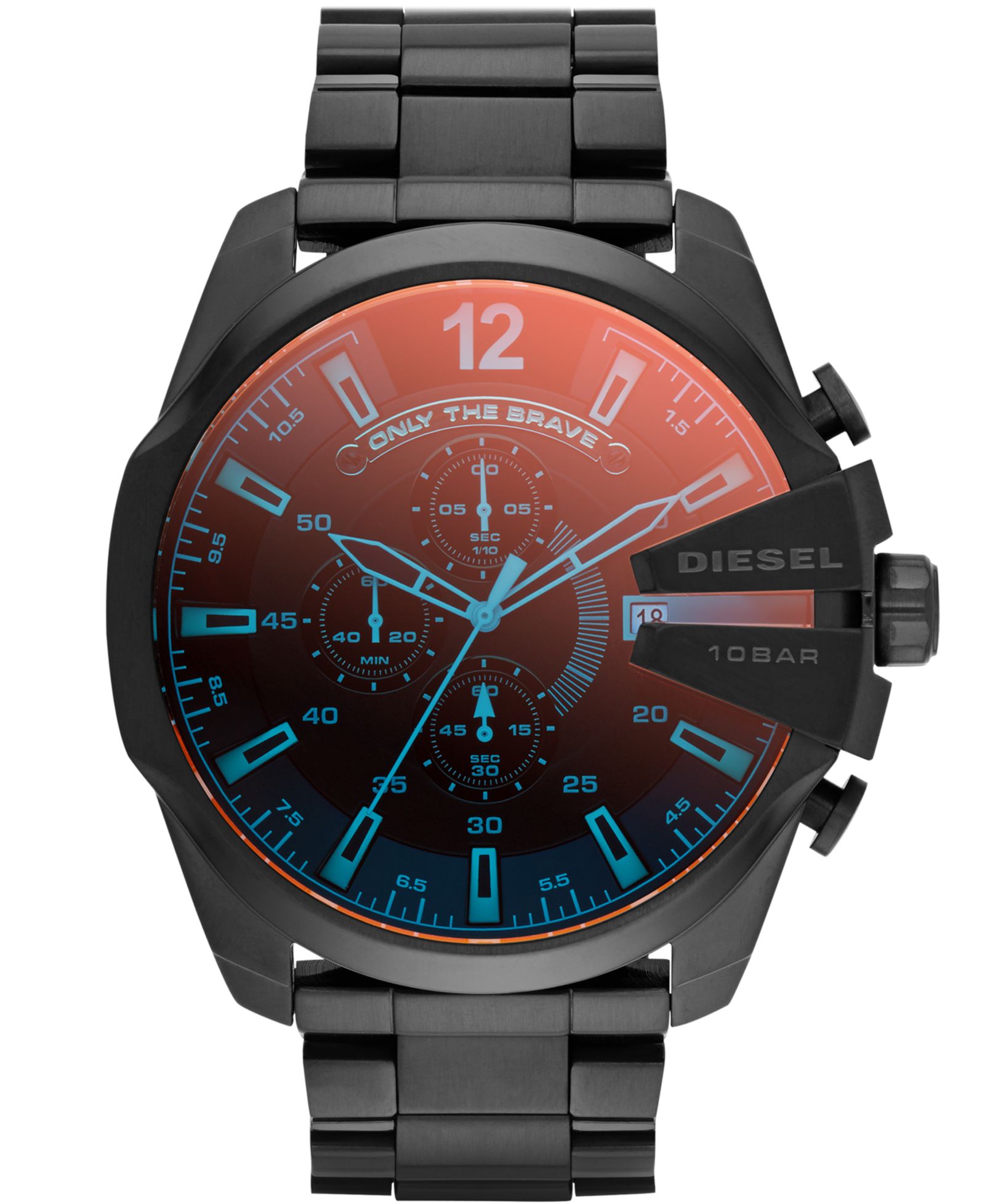 Мужские часы Diesel Chronograph Black Ion-Plated Stainless Steel DZ4318, 59x51mm