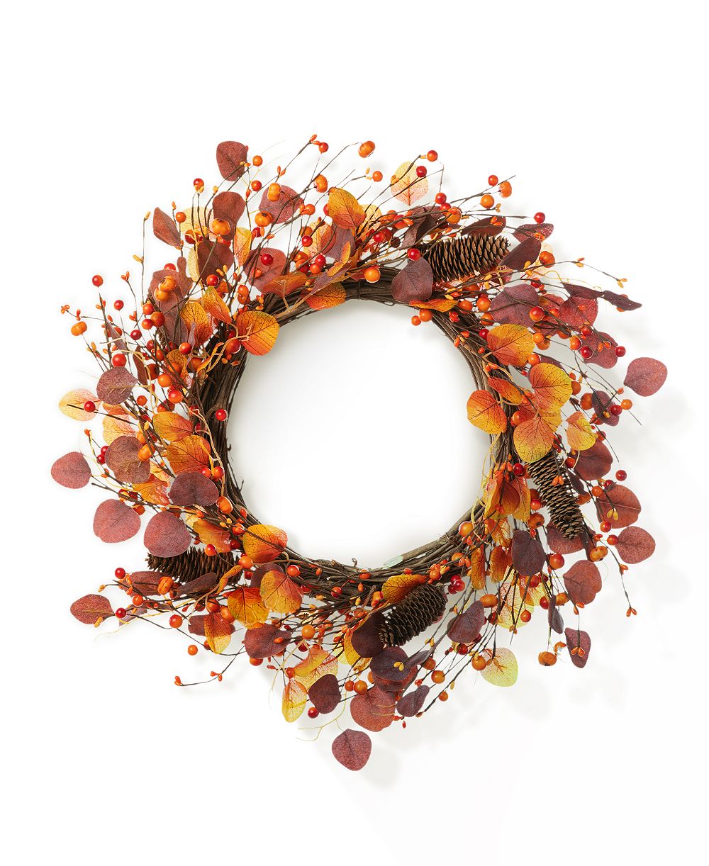 Венок Glitzhome Fall Eucalyptus Berry, 22"