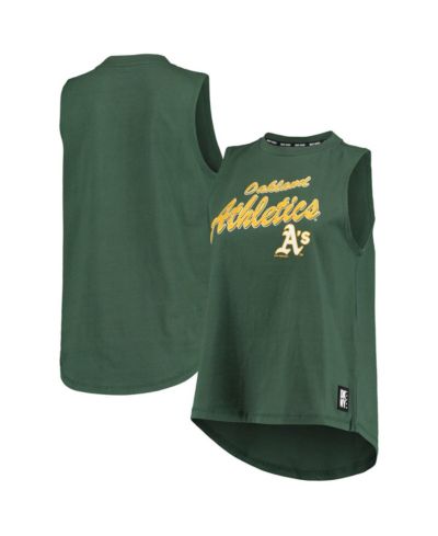 Топ DKNY Sport Women's Green Oakland Athletics Marcie Tank