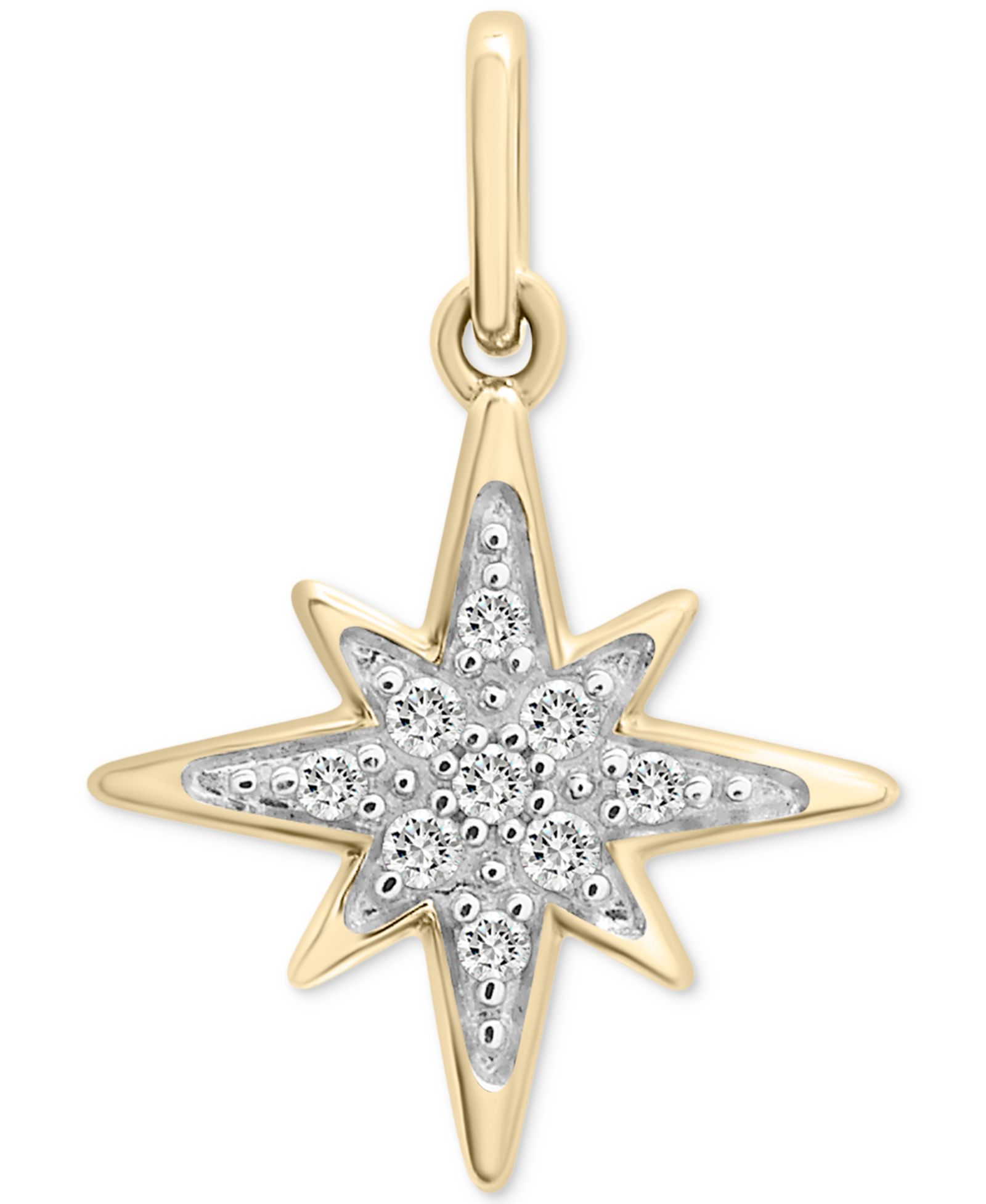 Подвеска Wrapped™ Diamond Fancy Star Charm (1/20 ct. t.w.) в 10k Gold