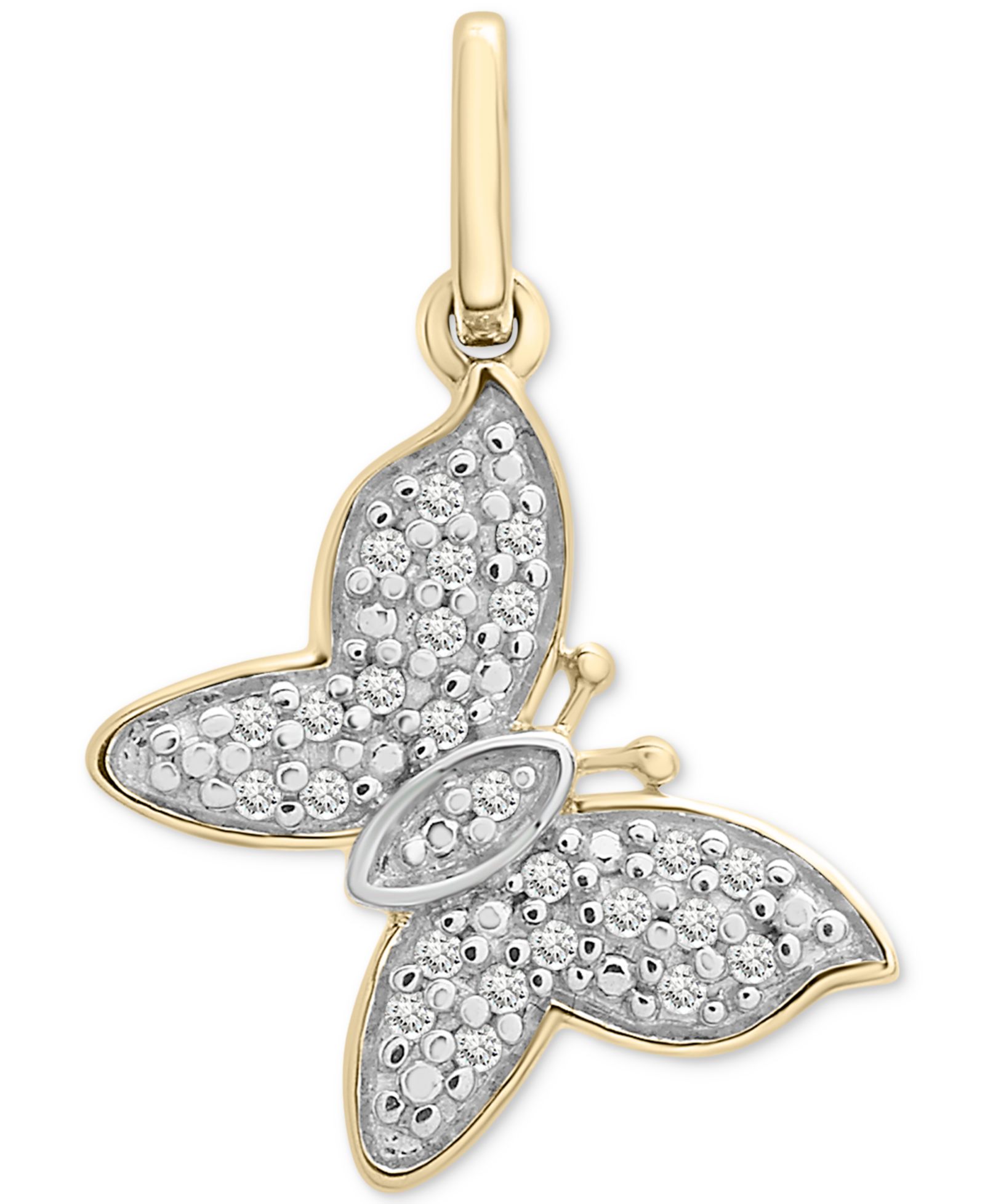 Wrapped™ Подвеска Diamond Butterfly Charm (1/20 ct. t.w.) в золоте 10k